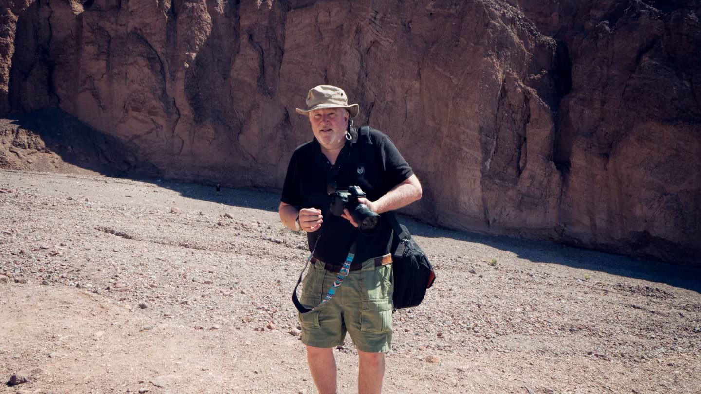 A working photographer somewhere in Death Valley