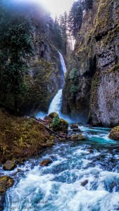 Wahclella Falls in Winter