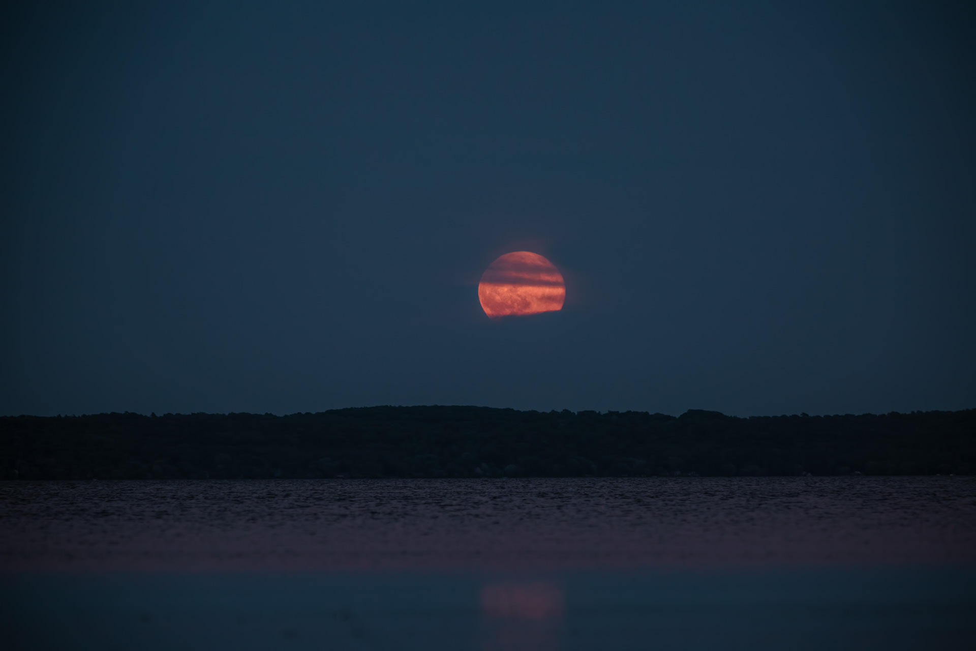 Strawberry Moonrise on The Summer Solstice
