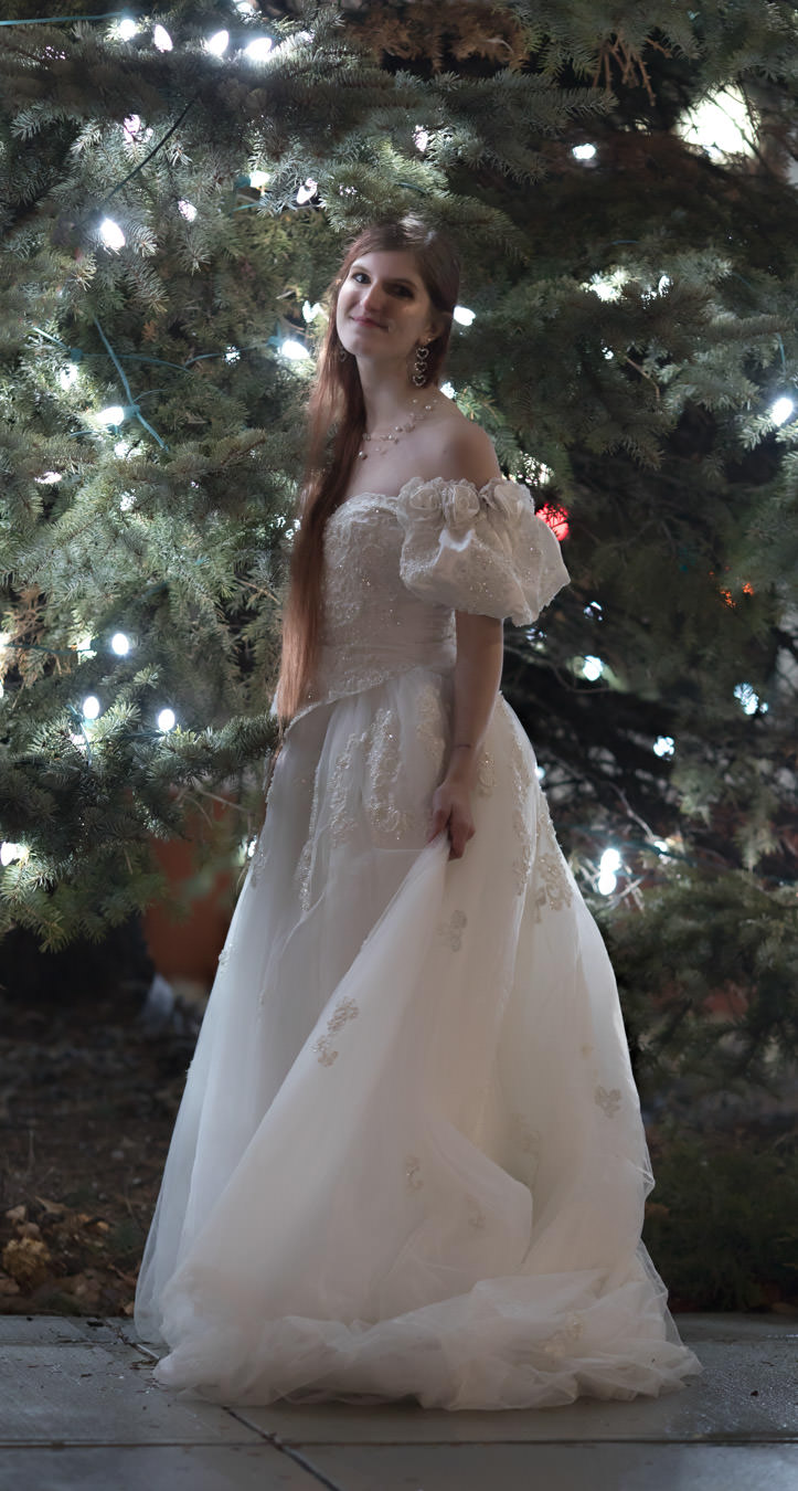 woman model in wedding dress