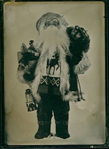 tintype portrait of Santa